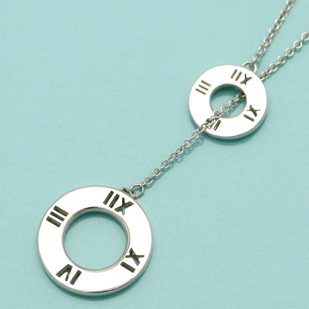 Tiffany & Co. Atlas Lariat Sterling Silver 20" Necklace